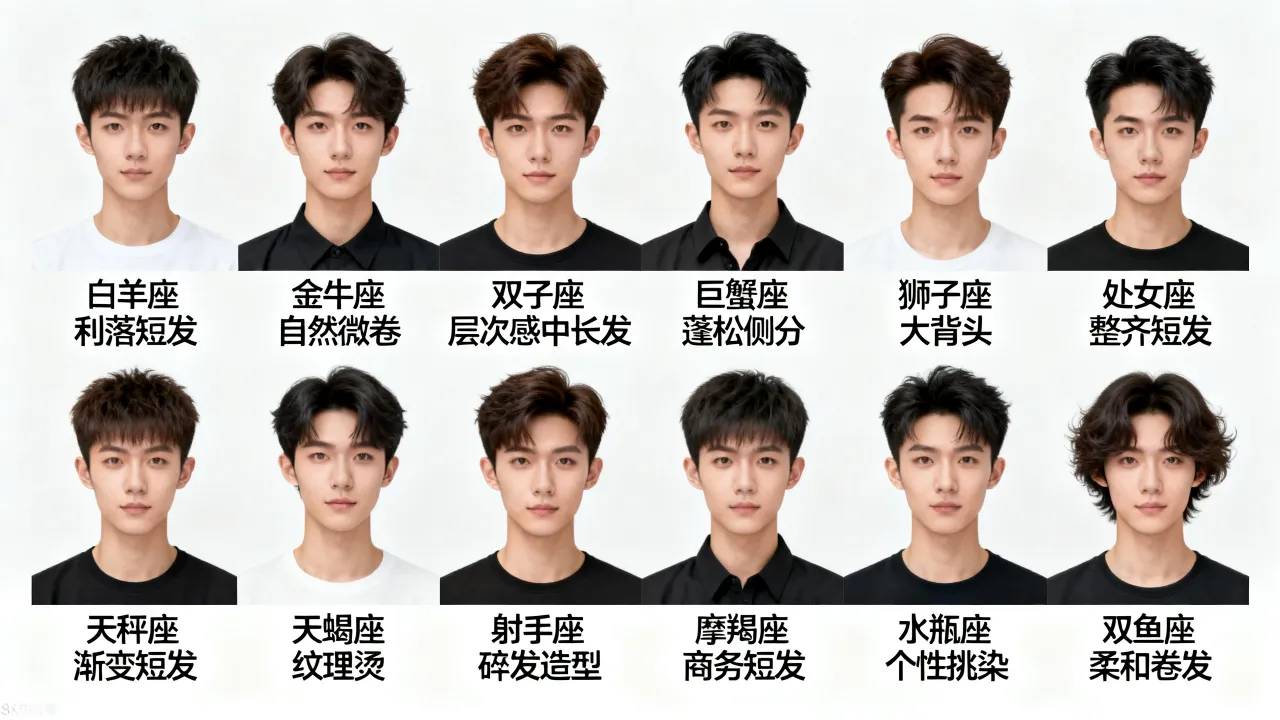 十二星座男生适合什么发型，十二星座男生发型推荐哪款最帅？