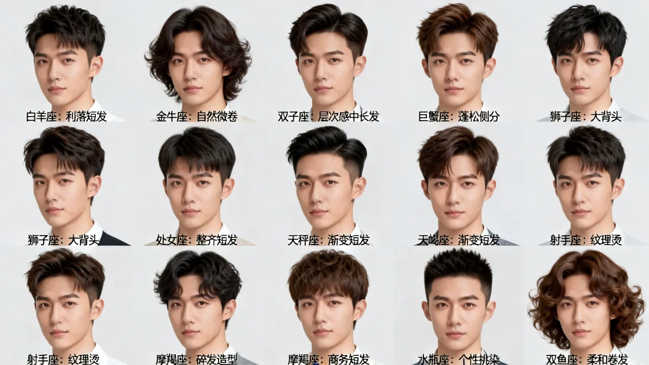 十二星座男生适合什么发型，十二星座男生发型推荐哪款最帅？