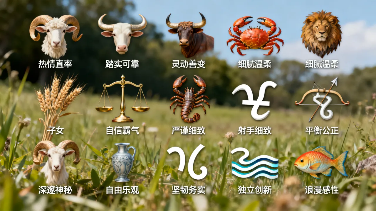 如何用词语形容十二星座?十二星座性格特征全解析 如何用词语形容十二星座?十二星座性格特征全解析