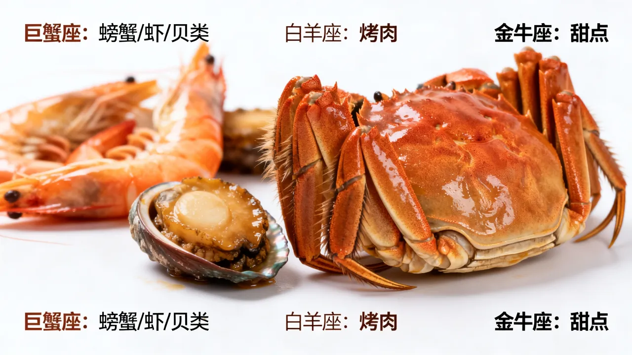 十二星座各自最爱吃什么？巨蟹座最爱的美食是什么
