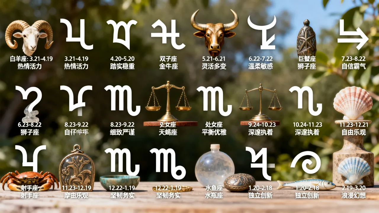 十二星座代表哪些，十二星座对应出生日期与性格命运详解？