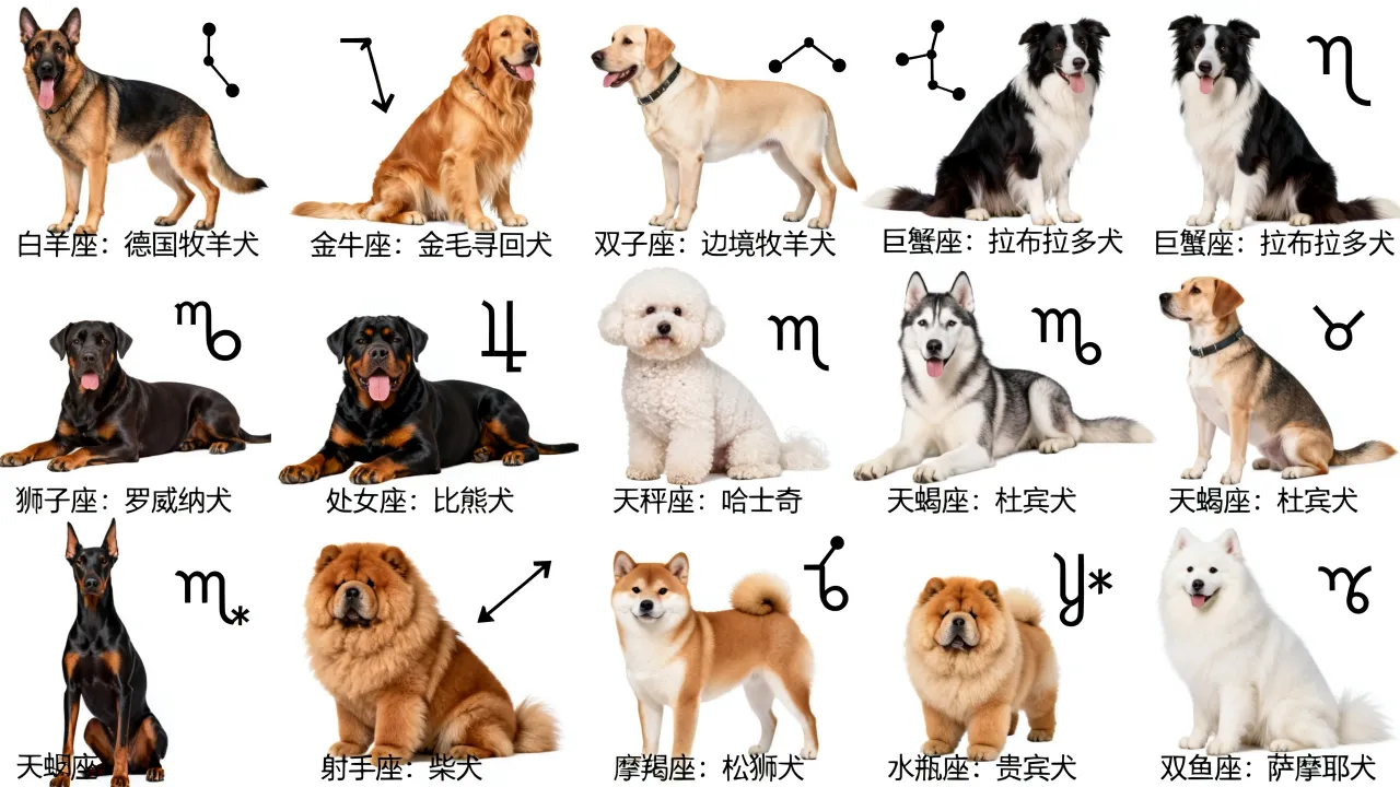 十二星座对应什么狗，你的星座守护犬是哪种？