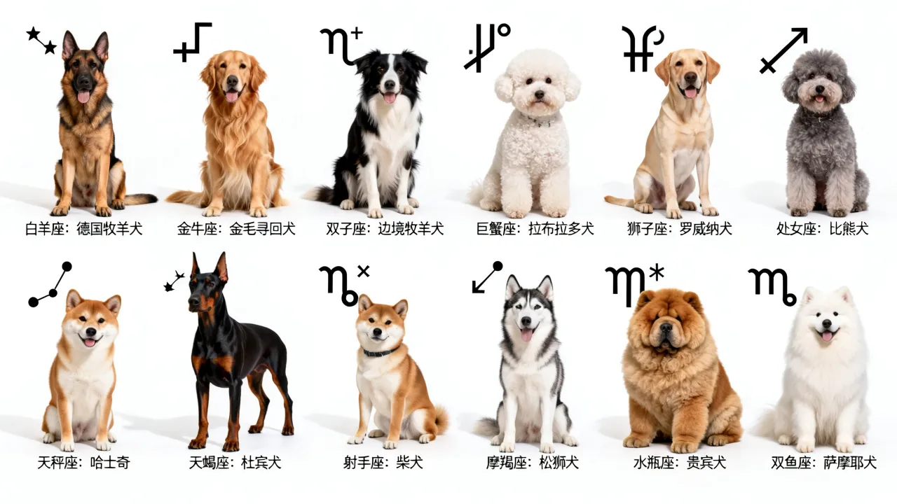十二星座对应什么狗,你的星座守护犬是哪种? 十二星座对应什么狗,你的星座守护犬是哪种?
