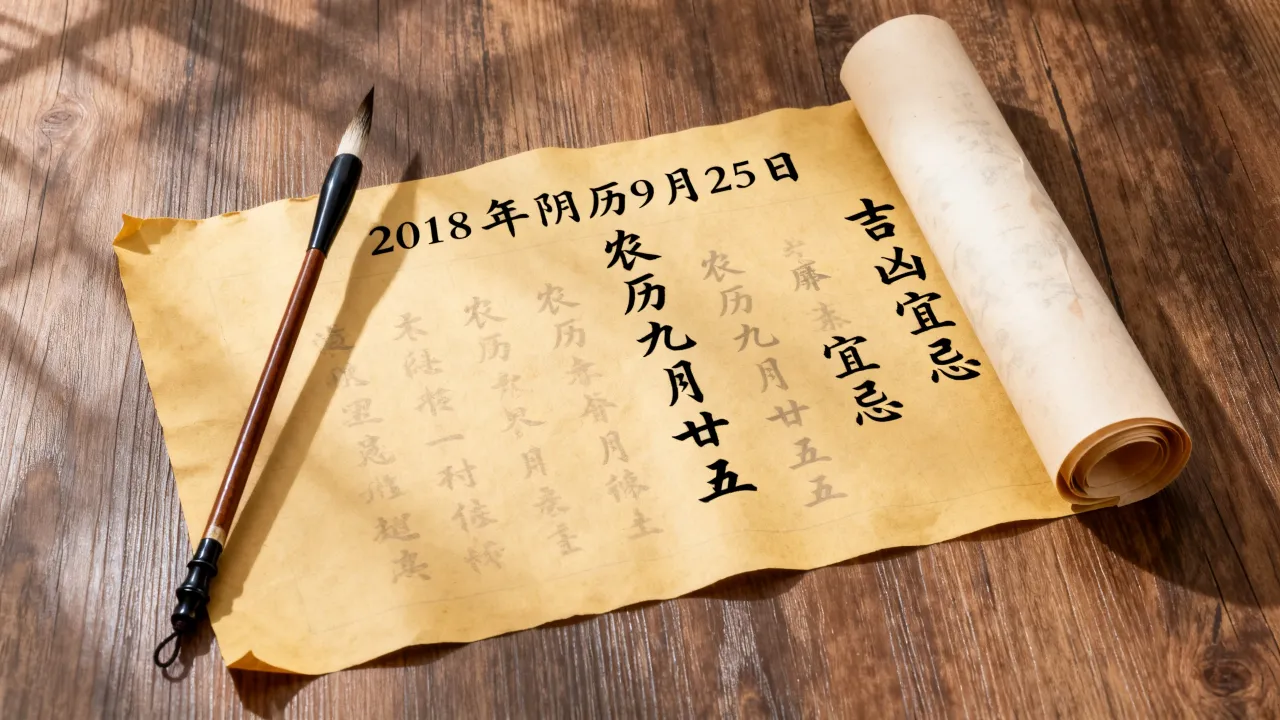 2018年阴历9月25日是什么日子,农历九月廿五吉凶宜忌? 2018年阴历9月25日是什么日子,农历九月廿五吉凶宜忌?