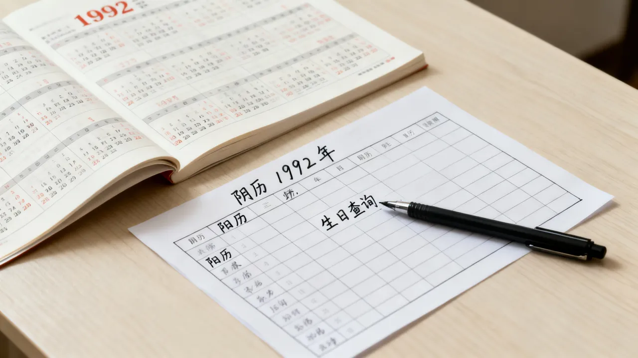 92年阴历阳历对照表怎么看,1992年农历阳历生日怎么查? 92年阴历阳历对照表怎么看,1992年农历阳历生日怎么查?