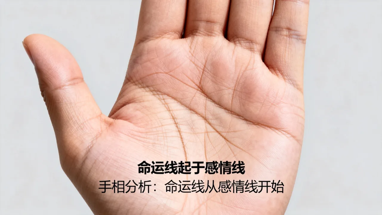 命运线起于感情线代表什么,手相命运线从感情线开始好吗 命运线起于感情线代表什么,手相命运线从感情线开始好吗