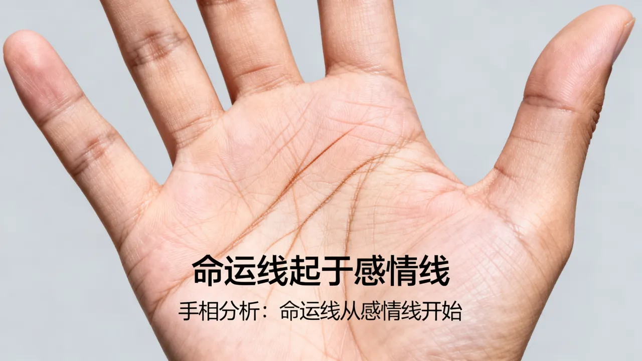 命运线起于感情线代表什么,手相命运线从感情线开始好吗 命运线起于感情线代表什么,手相命运线从感情线开始好吗
