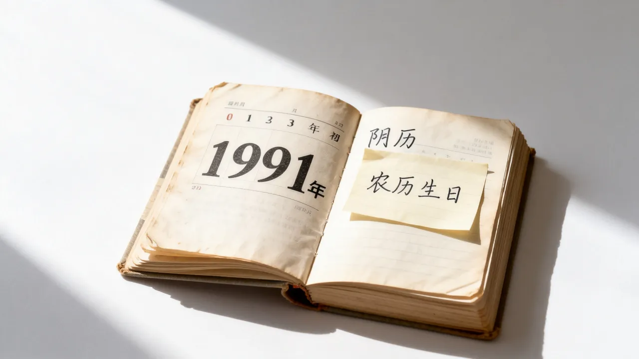 1991阴历是多少号，1991年农历生日是几月几号