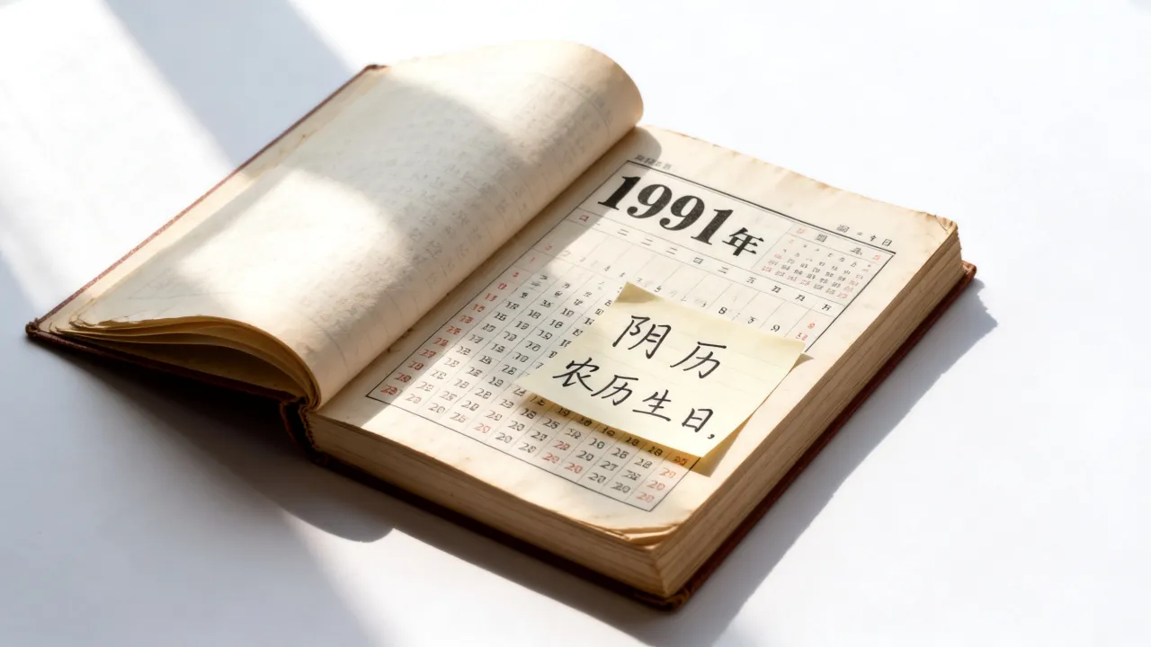 1991阴历是多少号，1991年农历生日是几月几号