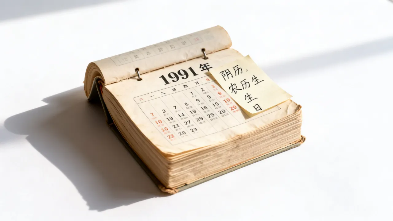 1991阴历是多少号，1991年农历生日是几月几号