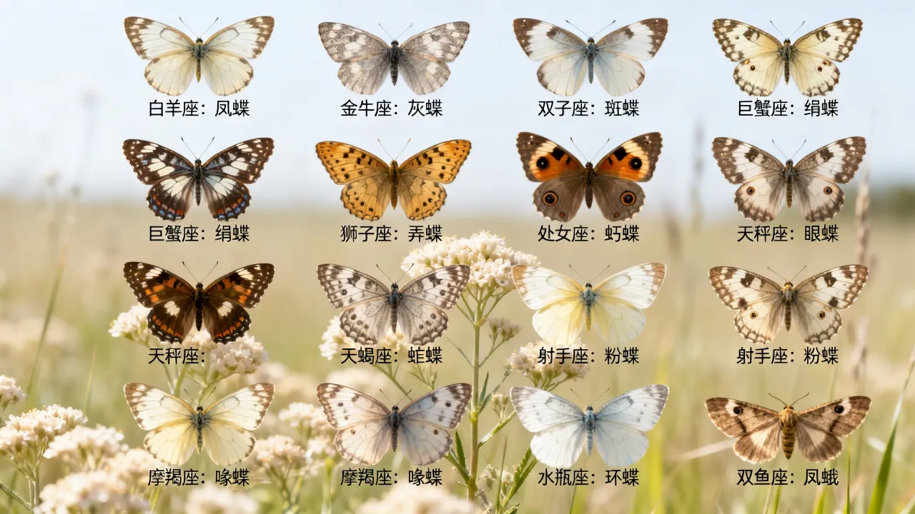 十二星座蝴蝶是什么,十二星座对应的蝴蝶有哪些 十二星座蝴蝶是什么,十二星座对应的蝴蝶有哪些