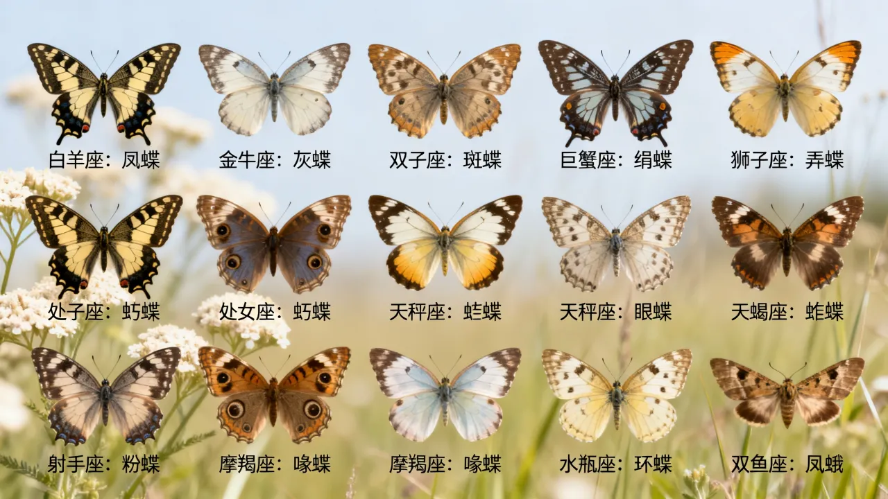 十二星座蝴蝶是什么,十二星座对应的蝴蝶有哪些 十二星座蝴蝶是什么,十二星座对应的蝴蝶有哪些