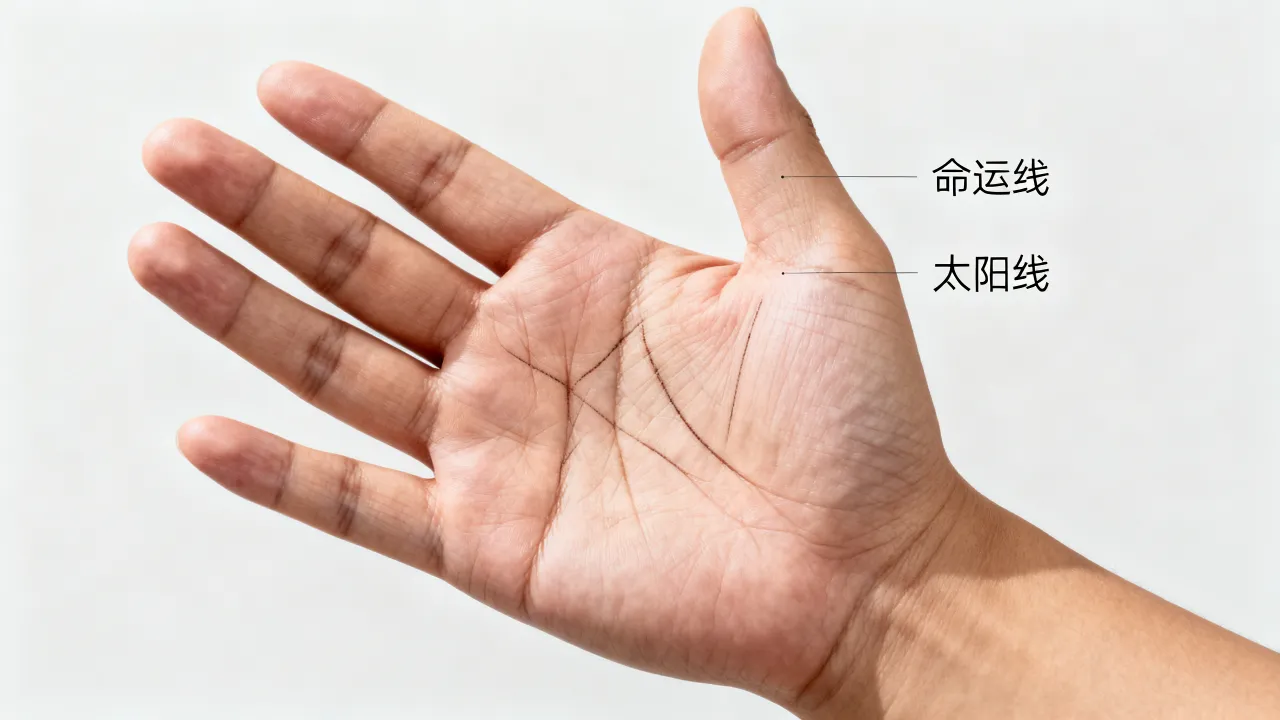 命运线和太阳线有什么区别?命运线太阳线手相图解大全 命运线和太阳线有什么区别?命运线太阳线手相图解大全