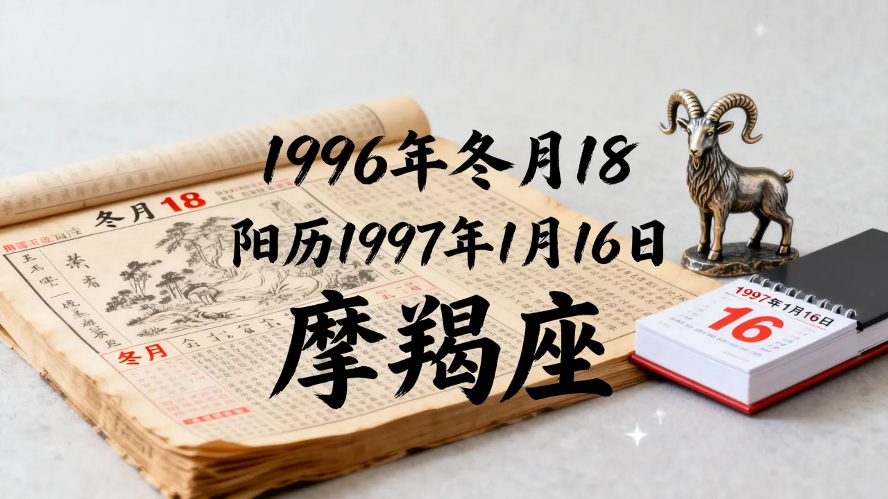 96冬月18阴历是阳历几月几号,是什么星座 96冬月18阴历是阳历几月几号,是什么星座