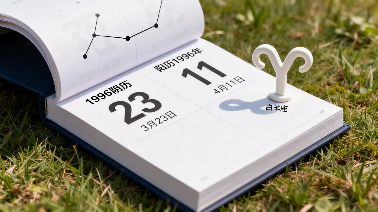 1996阴历3月23日是什么星座，农历生日阳历对照日期几号