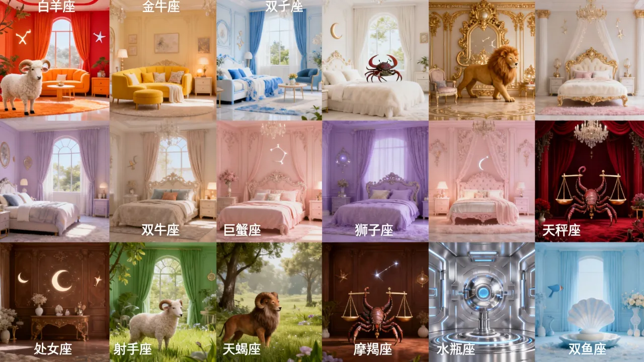 十二星座梦幻房间图片有哪些风格？怎么选择最合适