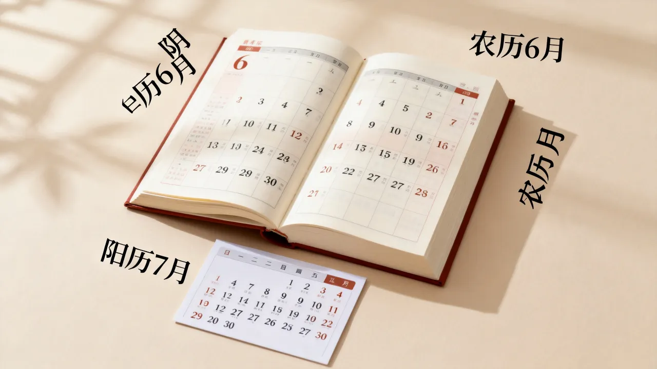 阴历6月是农历几月，农历六月到底是阳历几月？
