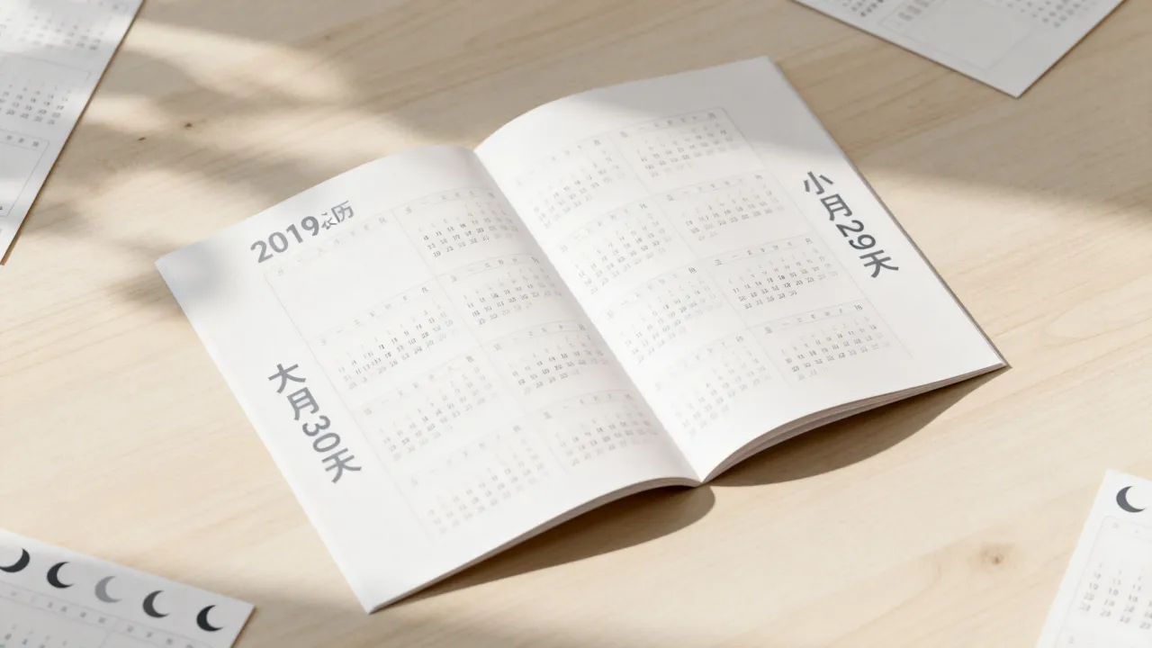 2019年阴历大小月怎么排，农历月份天数如何确定
