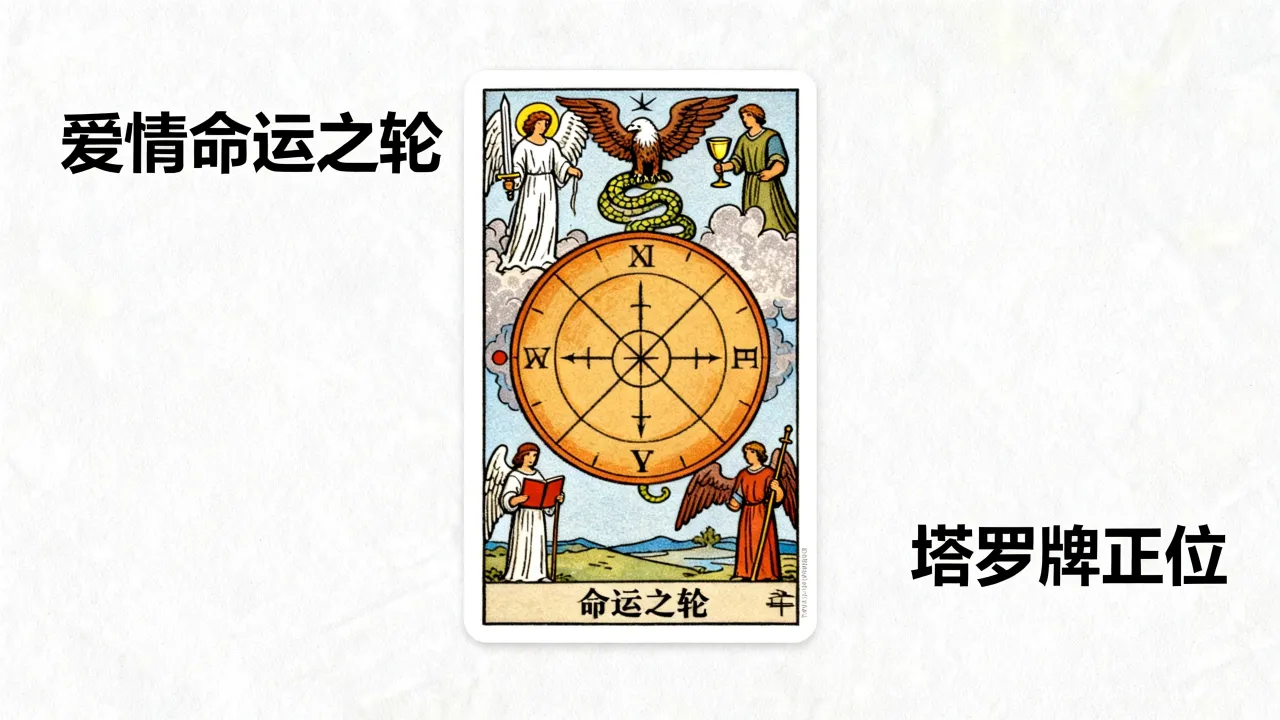 爱情命运之轮是什么意思，塔罗牌爱情命运之轮正位代表什么？