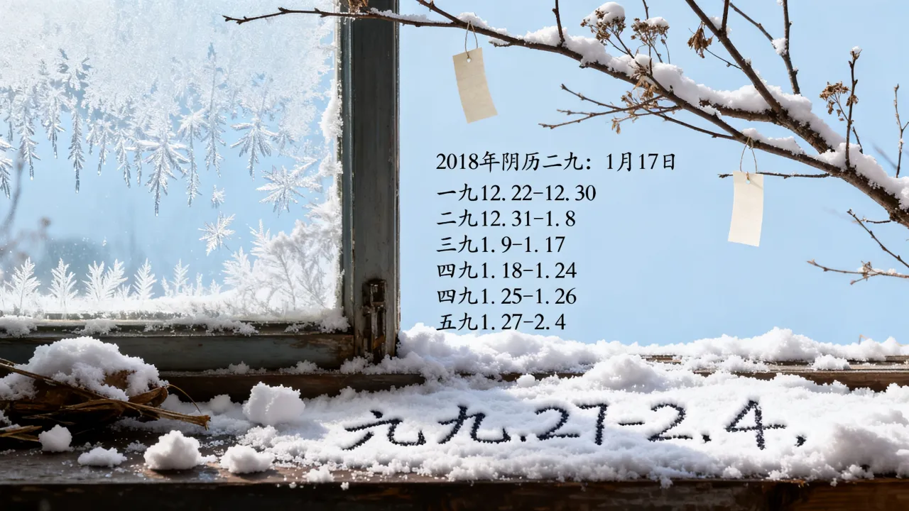 2018年阴历二九是哪一天,数九寒天时间表 2018年阴历二九是哪一天,数九寒天时间表
