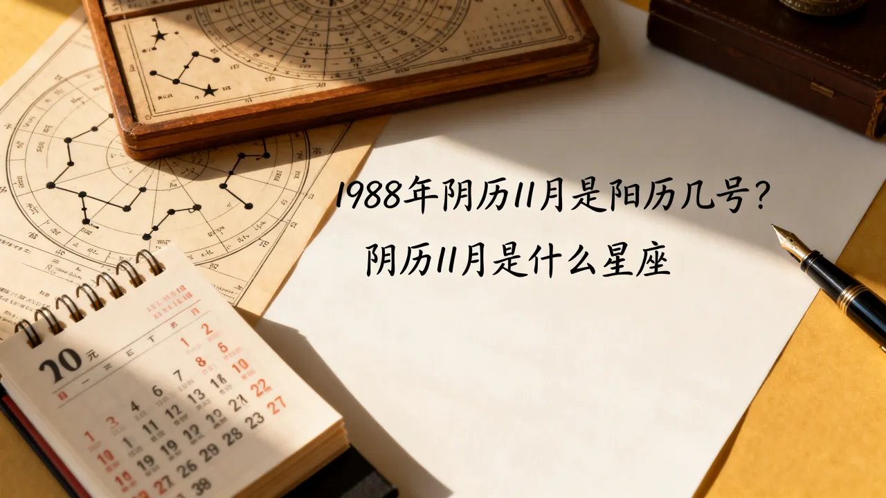 1988年阴历11月是阳历几号？，阴历11月是什么星座