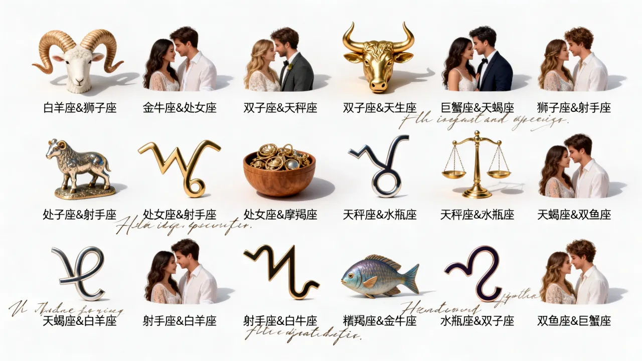 十二星座男女绝配是哪几对?十二星座配对最准的情侣星座排行 十二星座男女绝配是哪几对?十二星座配对最准的情侣星座排行