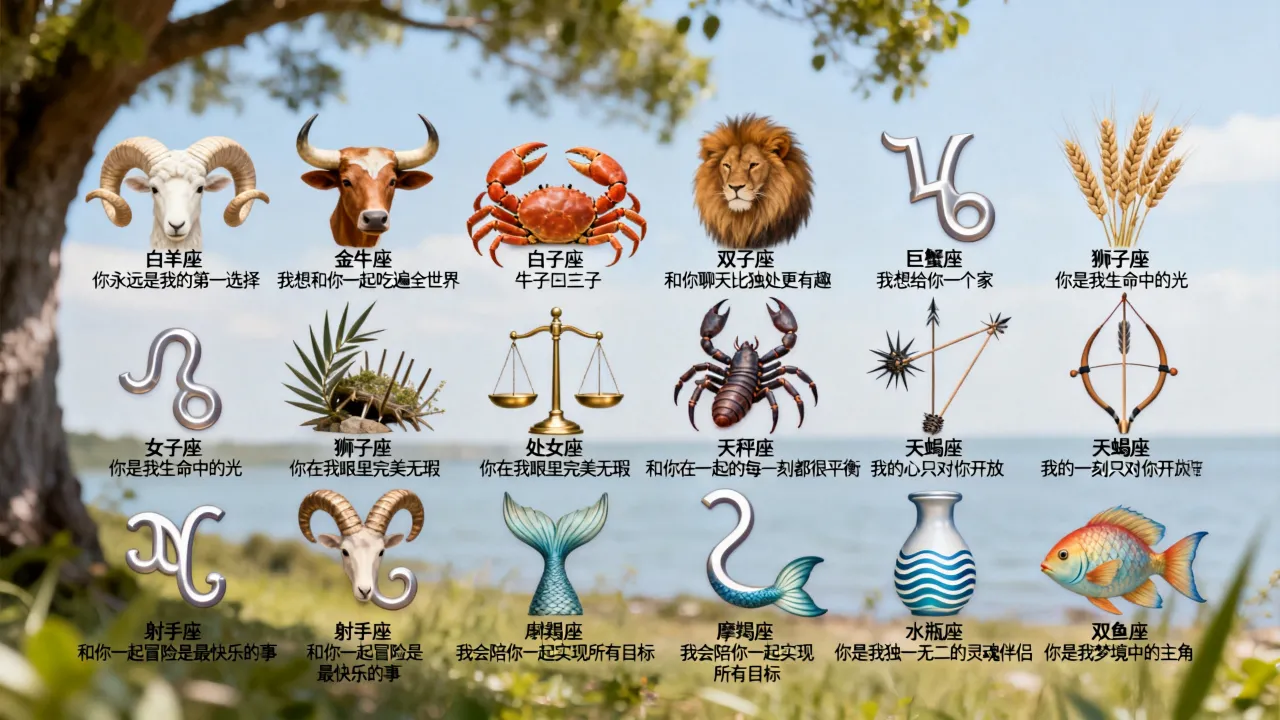 十二星座最想听的情话,对十二星座说的一句话是什么 十二星座最想听的情话,对十二星座说的一句话是什么