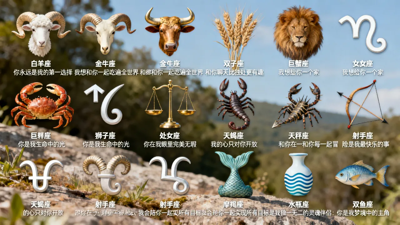 十二星座最想听的情话，对十二星座说的一句话是什么