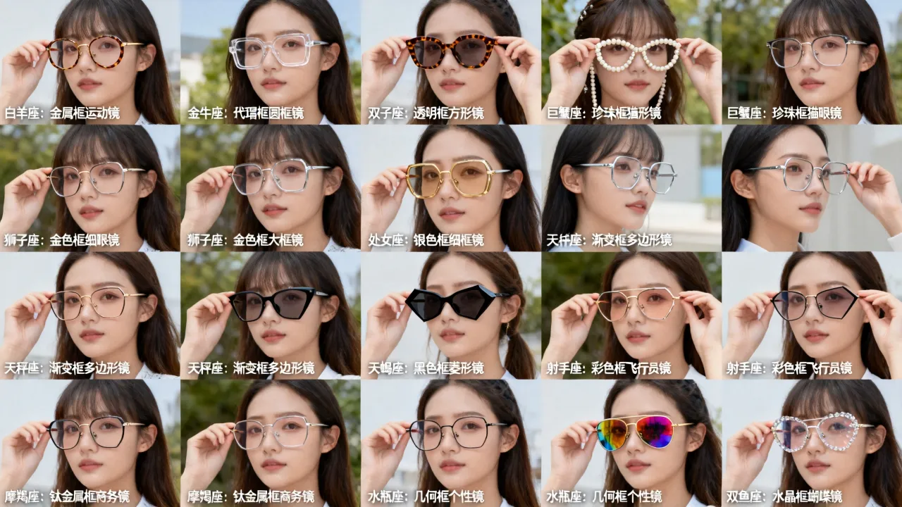 十二星座女生适合戴什么眼镜?哪款眼镜最旺桃花运。 十二星座女生适合戴什么眼镜?哪款眼镜最旺桃花运。
