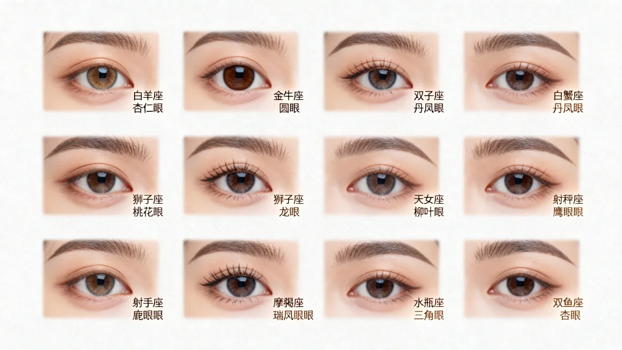 十二星座叫什么眼睛,十二星座眼睛形状特征大全 十二星座叫什么眼睛,十二星座眼睛形状特征大全