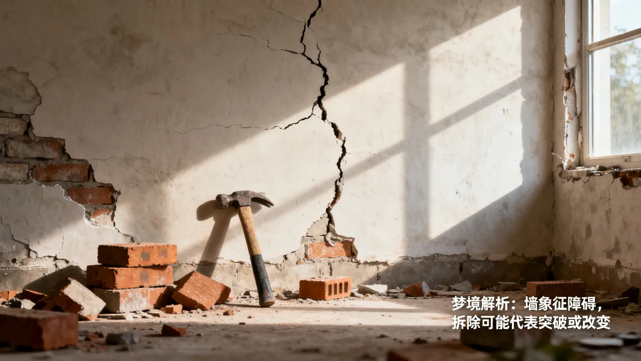 梦到了墙拆了是什么征兆，梦见拆墙有什么预兆