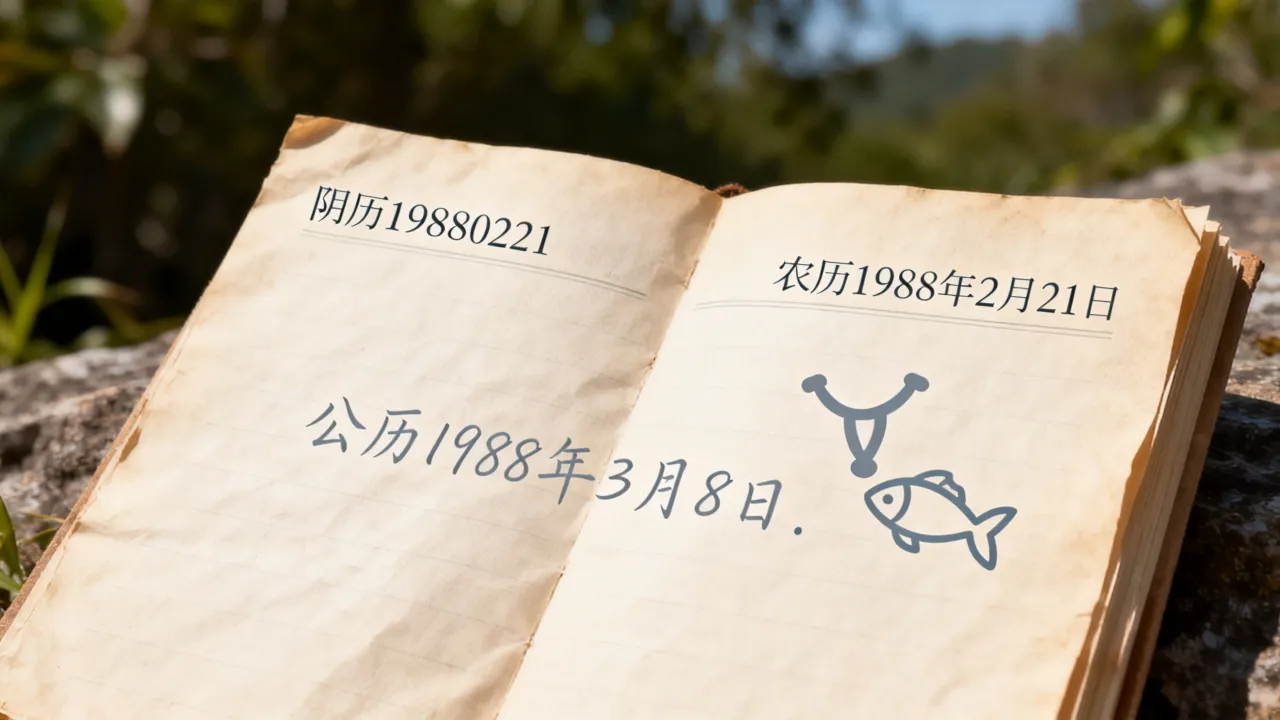 阴历19880221是什么星座，农历1988年2月21日对应公历几日？
