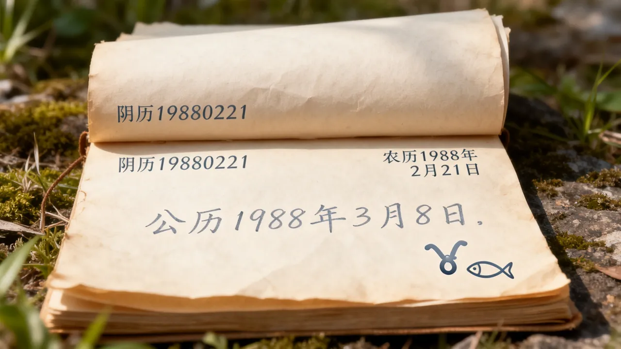 阴历19880221是什么星座，农历1988年2月21日对应公历几日？