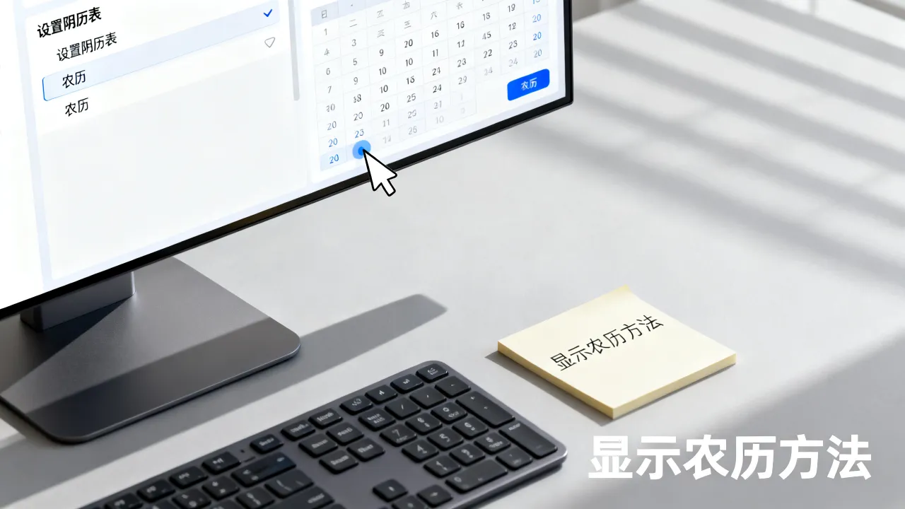 电脑阴历表怎么设置?电脑阴历表显示农历方法 电脑阴历表怎么设置?电脑阴历表显示农历方法