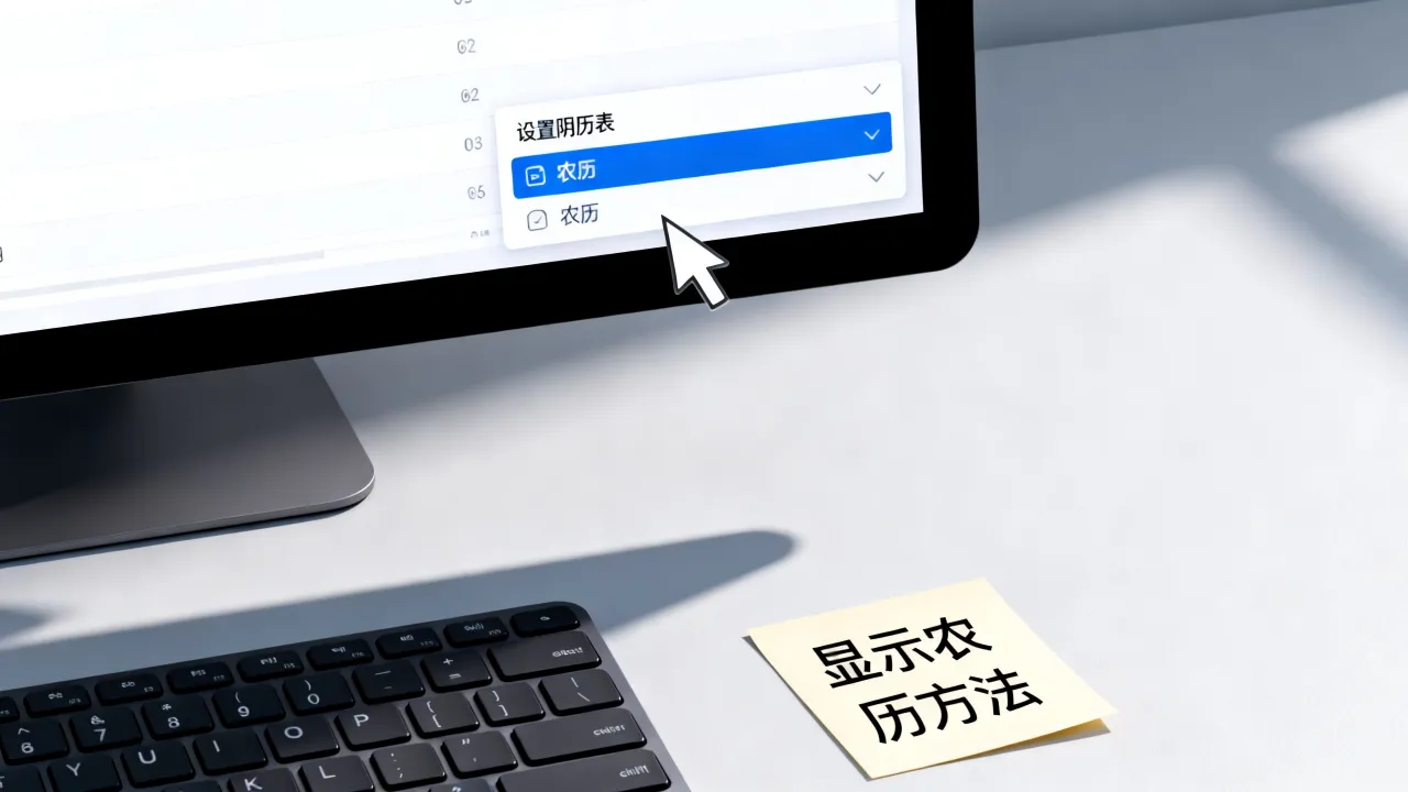 电脑阴历表怎么设置？电脑阴历表显示农历方法