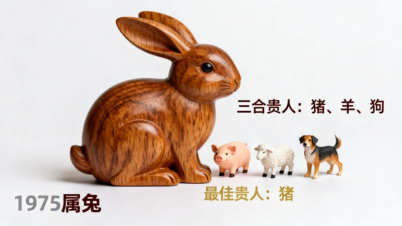 1975属兔的三合贵人是谁？75年兔的最佳贵人是谁？