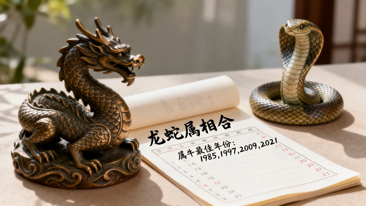 龙和蛇属相合不合，属牛的年份表哪年最好？