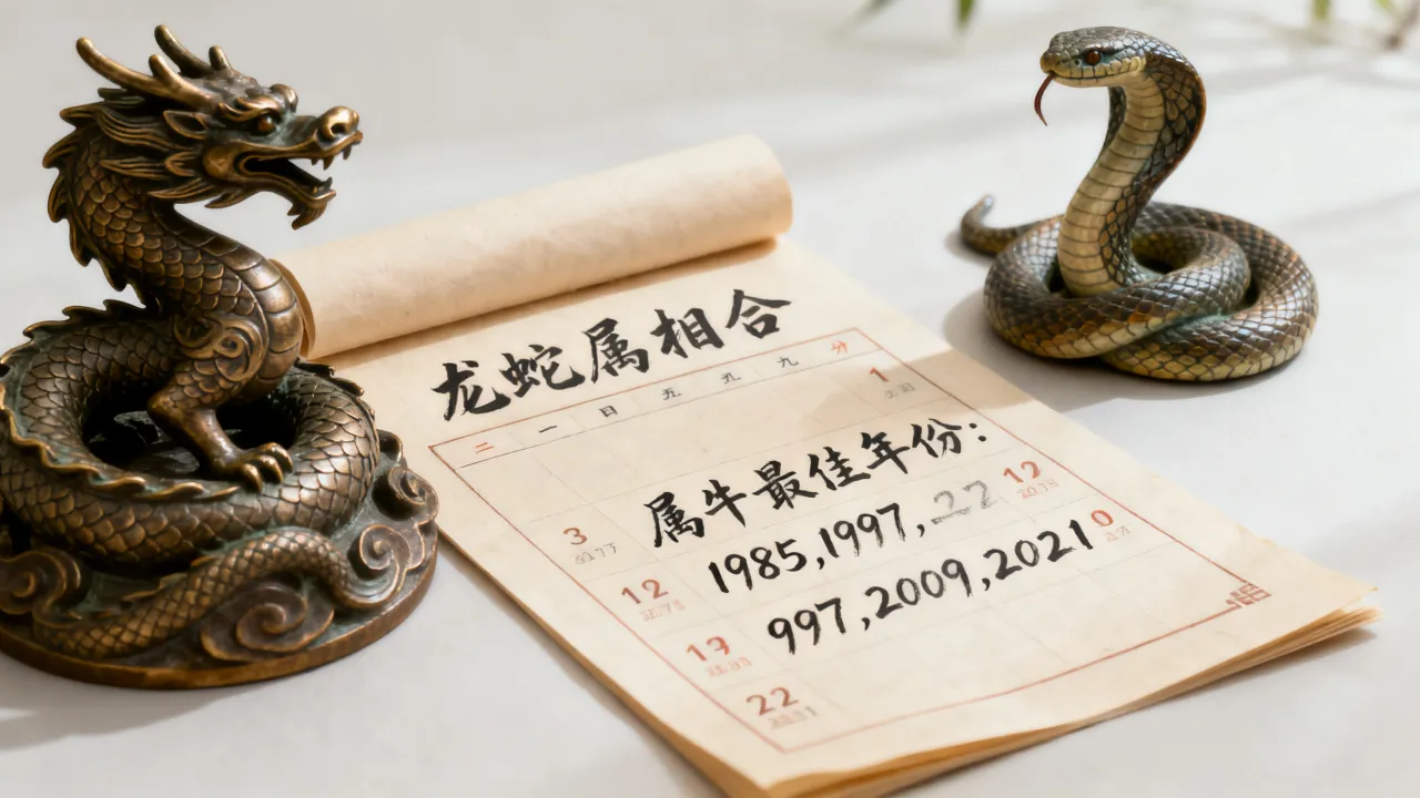 龙和蛇属相合不合，属牛的年份表哪年最好？