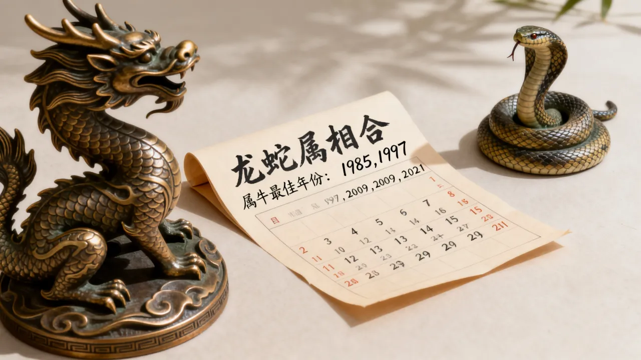 龙和蛇属相合不合，属牛的年份表哪年最好？
