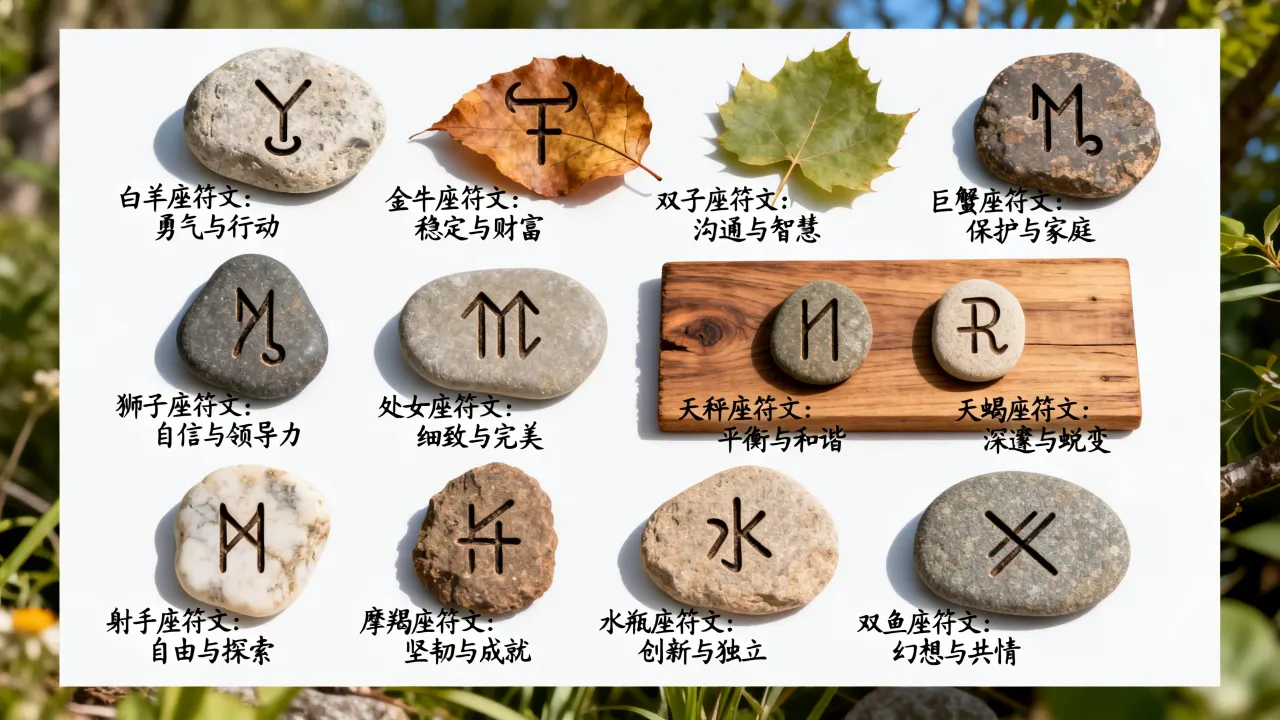 十二星座符文是什么，十二星座符文代表什么含义？