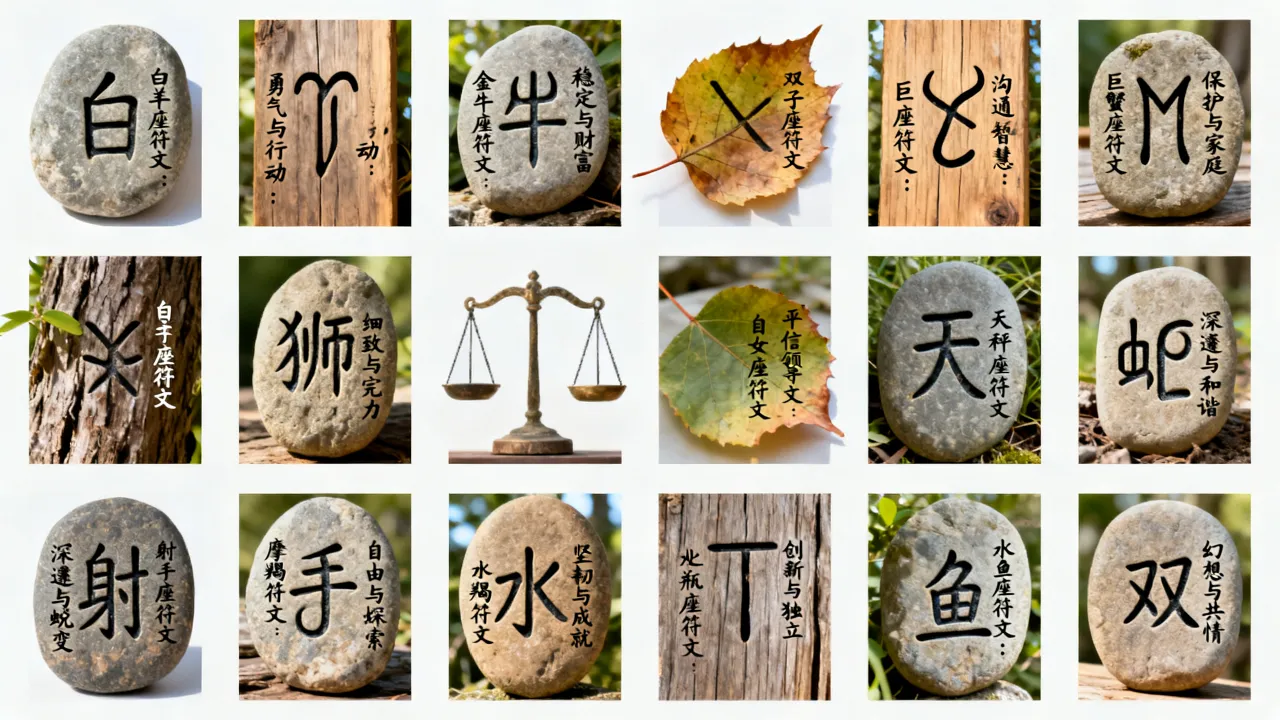 十二星座符文是什么,十二星座符文代表什么含义? 十二星座符文是什么,十二星座符文代表什么含义?