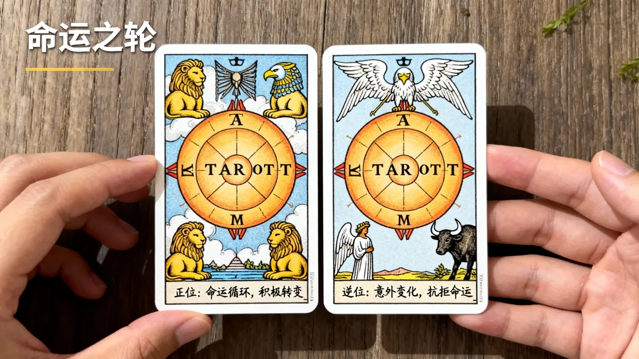 塔罗牌中的命运之轮代表什么意思，命运之轮正位逆位含义是什么？
