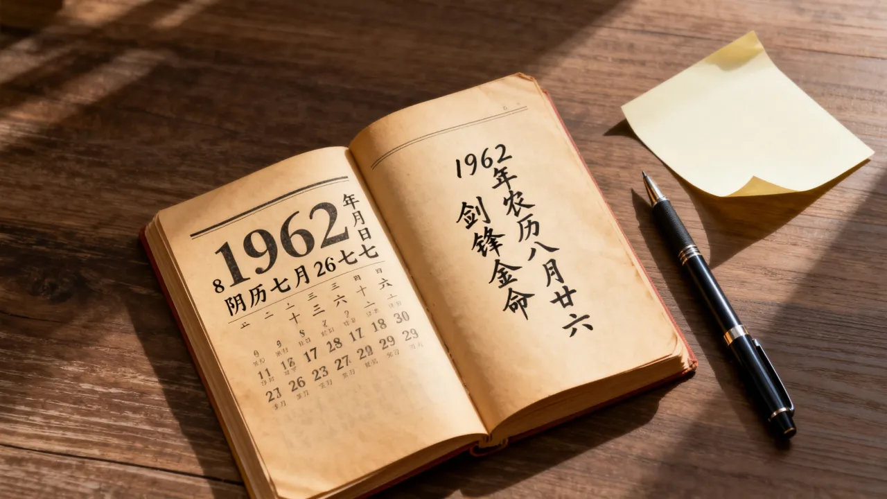 1962.8.26阴历是几号,1962农历8月26日是什么命 1962.8.26阴历是几号,1962农历8月26日是什么命