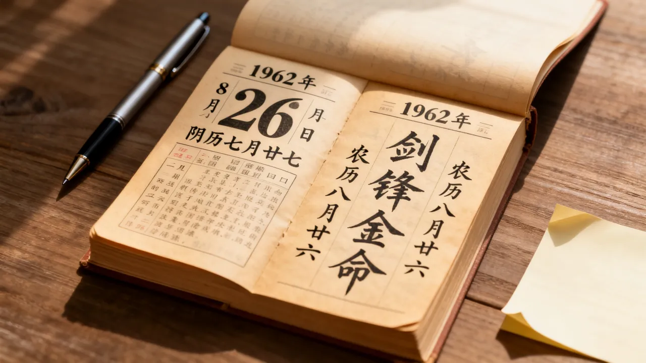 1962.8.26阴历是几号,1962农历8月26日是什么命 1962.8.26阴历是几号,1962农历8月26日是什么命