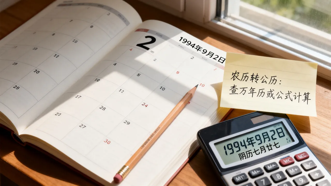 1994年9月2日阴历是几月几号,农历生日公历怎么算 1994年9月2日阴历是几月几号,农历生日公历怎么算