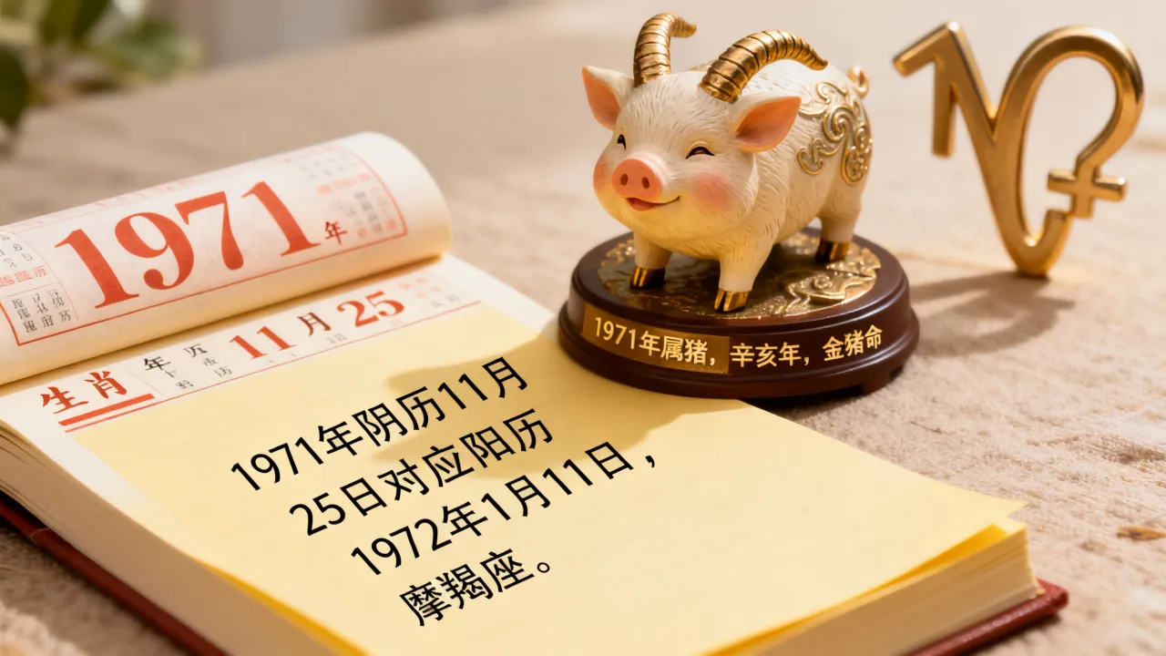 1971阴历1125是什么星座，1971年属猪是什么命