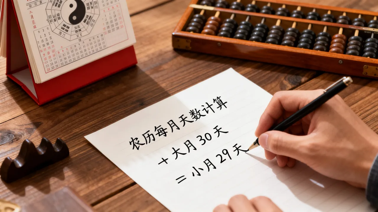 阴历天数计算表怎么算，农历每月天数怎么计算？