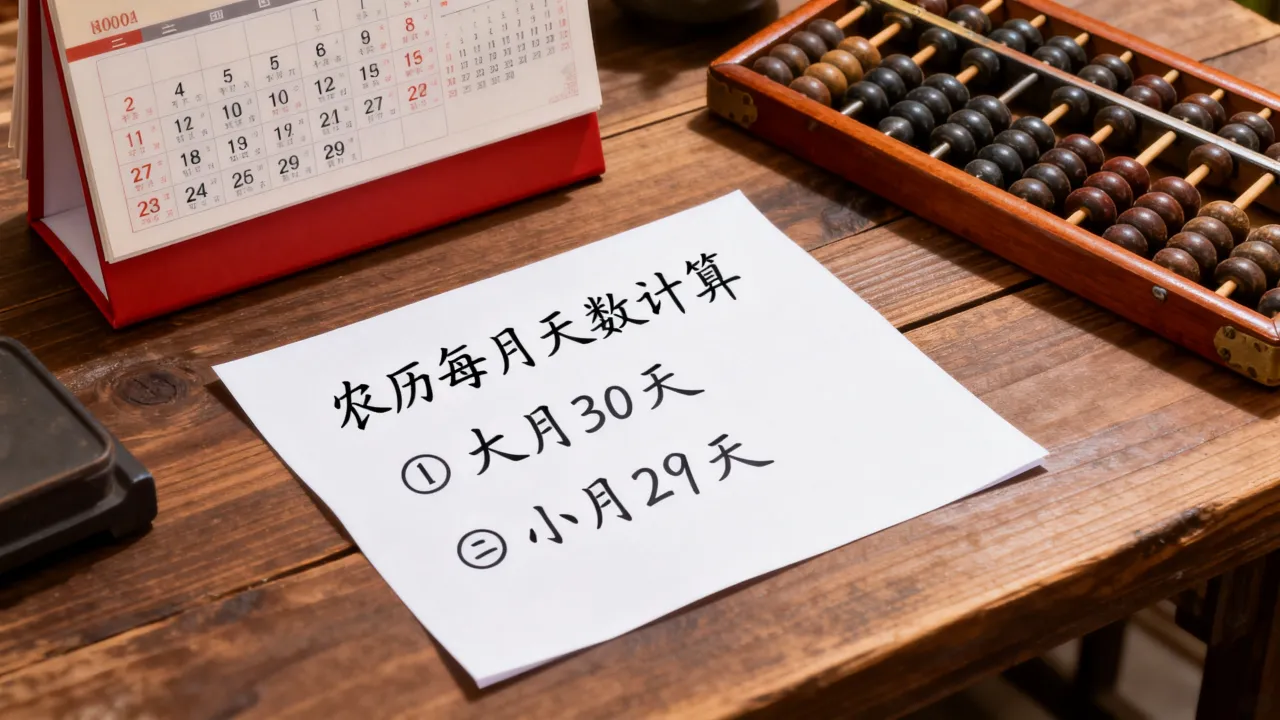 阴历天数计算表怎么算，农历每月天数怎么计算？