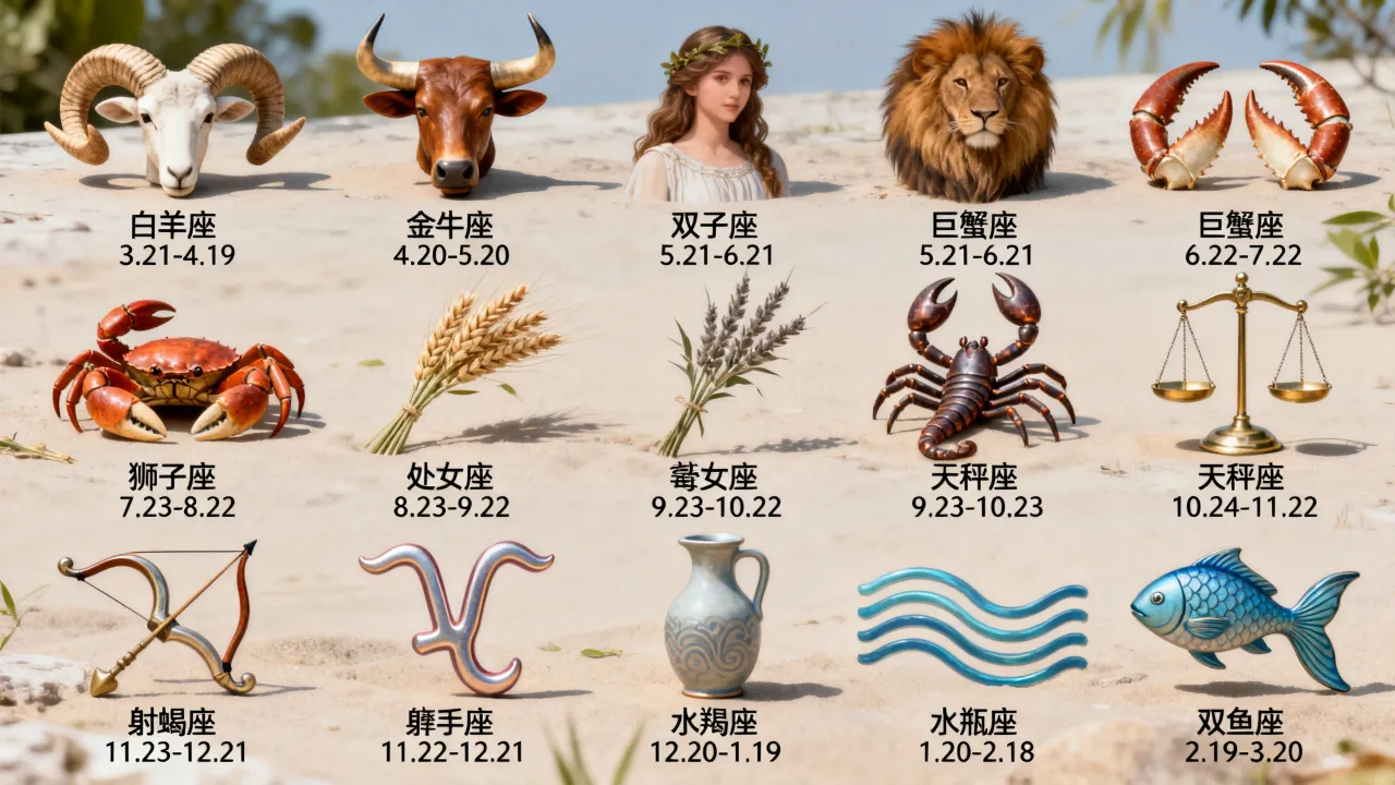 十二星座是什么，十二星座是按什么日期划分的