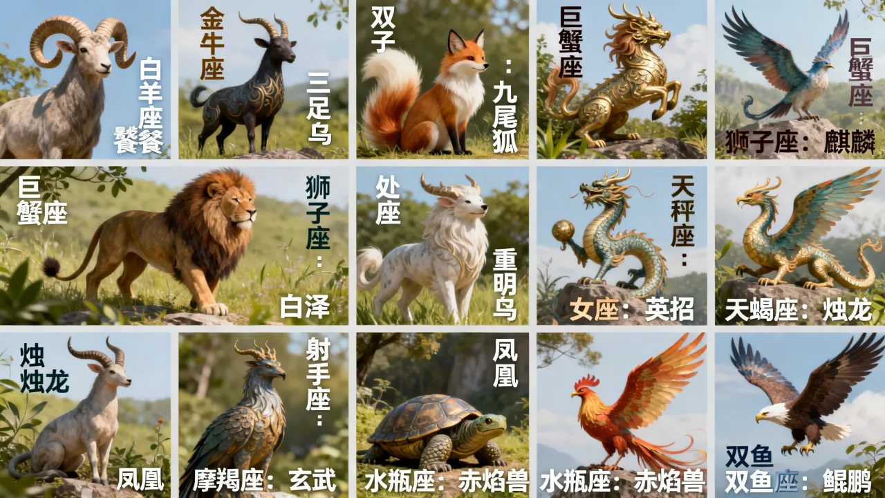 十二星座代表的守护兽是什么，十二星座守护神兽有哪些？